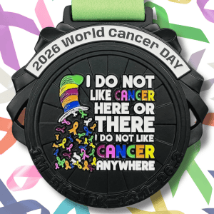 2026 World Cancer Day 1M 5K 10K 13.1 26.2 logo