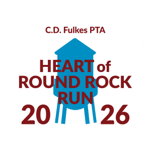 C.D. Fulkes PTA Heart of Round Rock Run - Heart of Round Rock Run logo