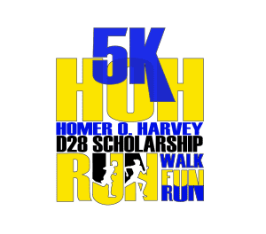 HOH5K Run/Walk/Roll benefitting the D28 Homer O. Harvey Scholarship Fund logo