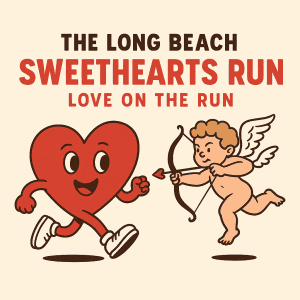 The Long Beach Sweetheart's Run - Valentine's 5K, 10K, & Half Marathon by Califlow Runs logo